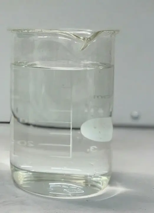 Crystal clear treated water