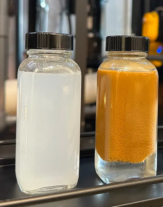Cloudy wastewater sample